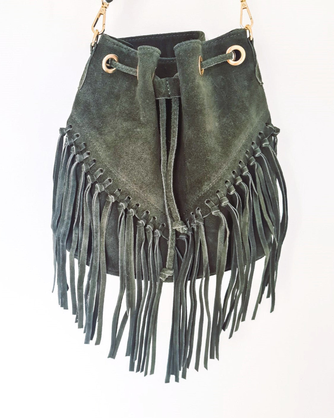 Sac Arizona kaki en cuir