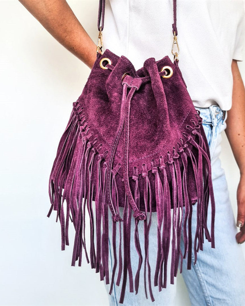 Sac Arizona violet en cuir