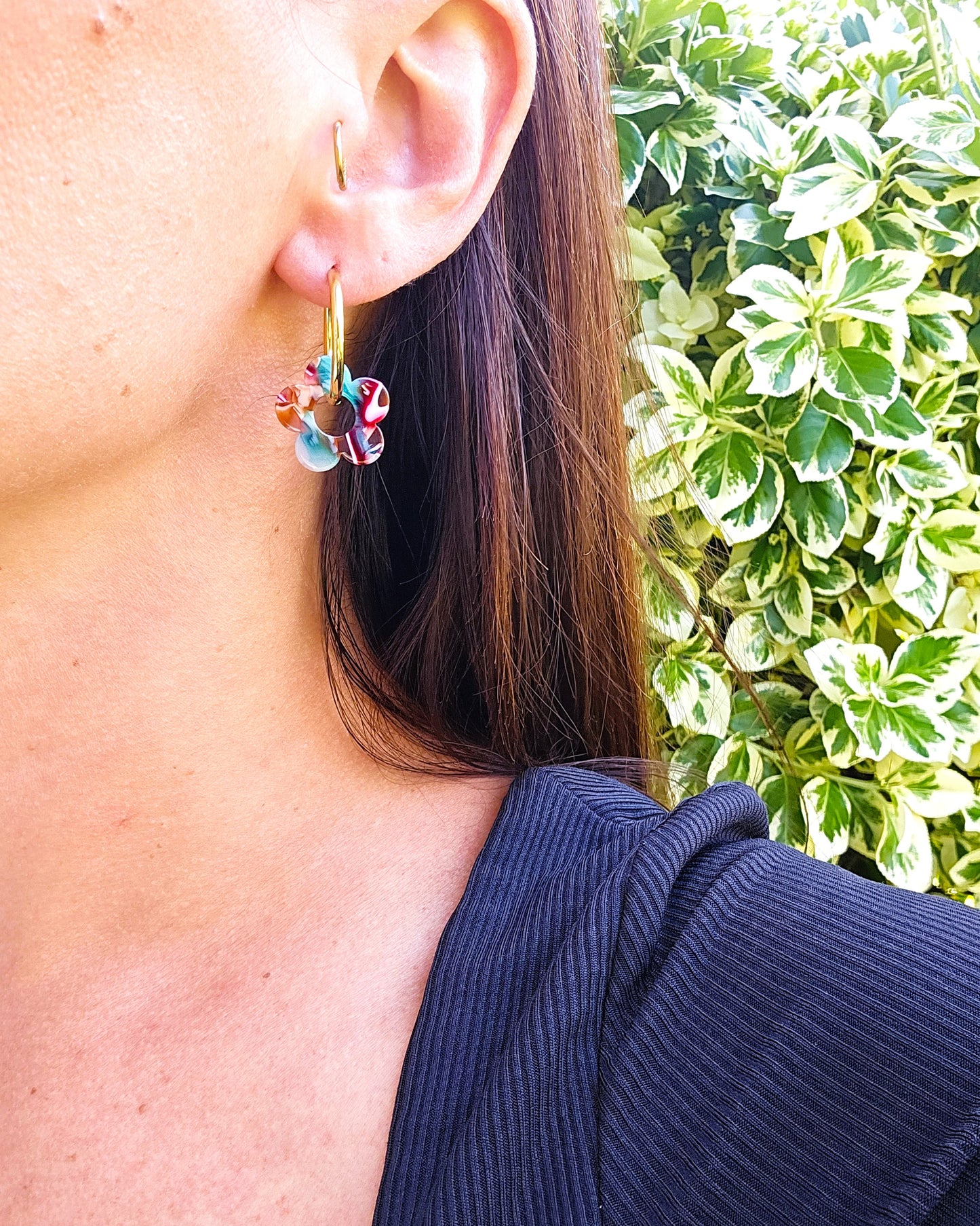 Boucles d'oreilles bloom - petites fleurs et créoles