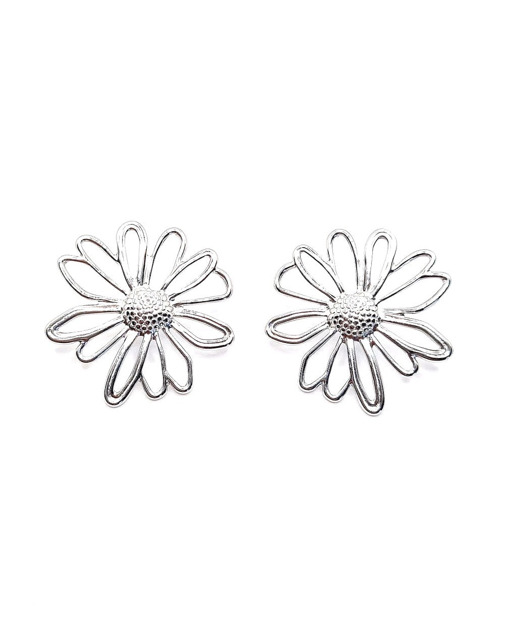 Boucles d'oreilles Marguerite argent