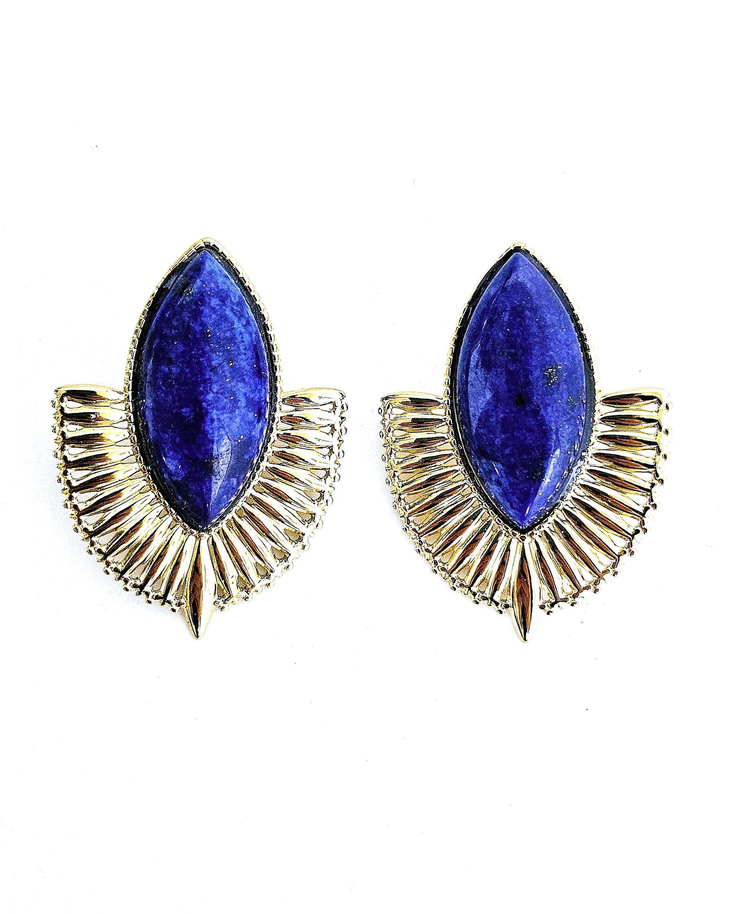 Boucles d'oreilles Nefertiti bleu