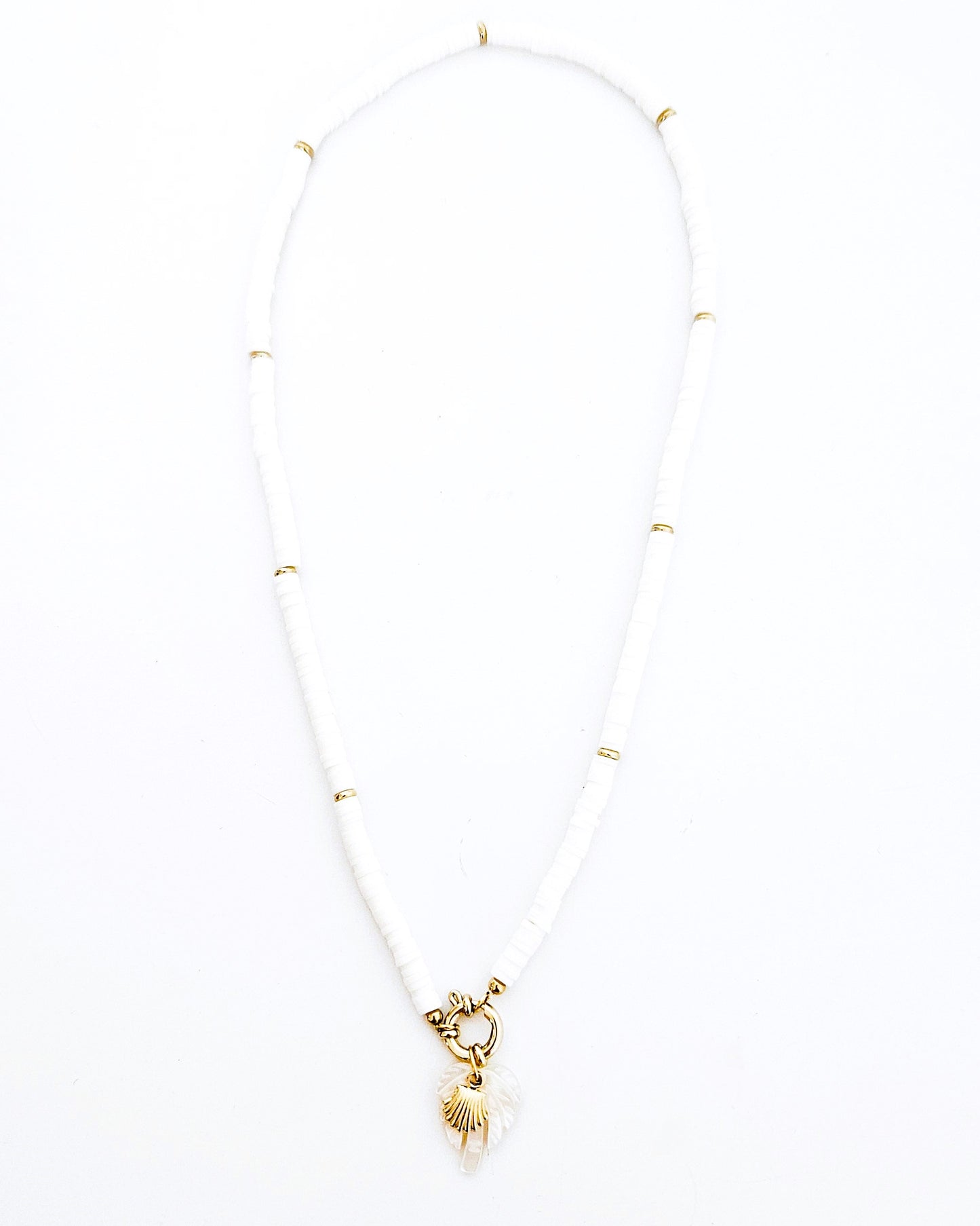 Collier Palmier blanc