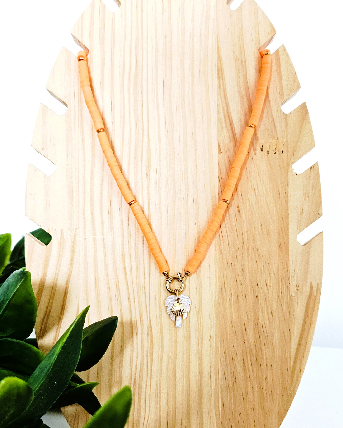 Collier Palmier orange