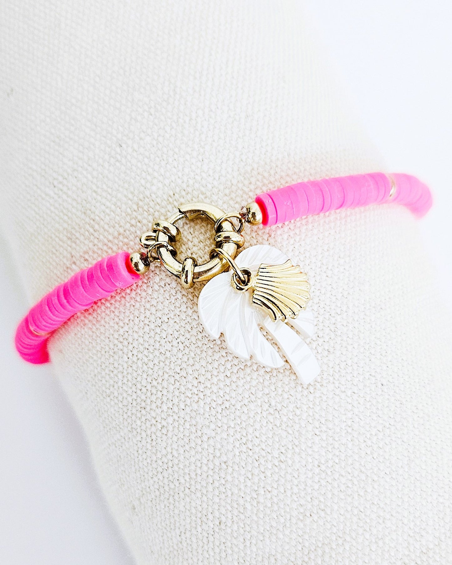 Bracelet Palmier rose