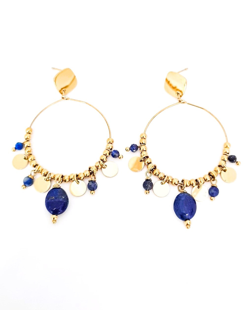 Boucles d'oreilles Pearl bleu
