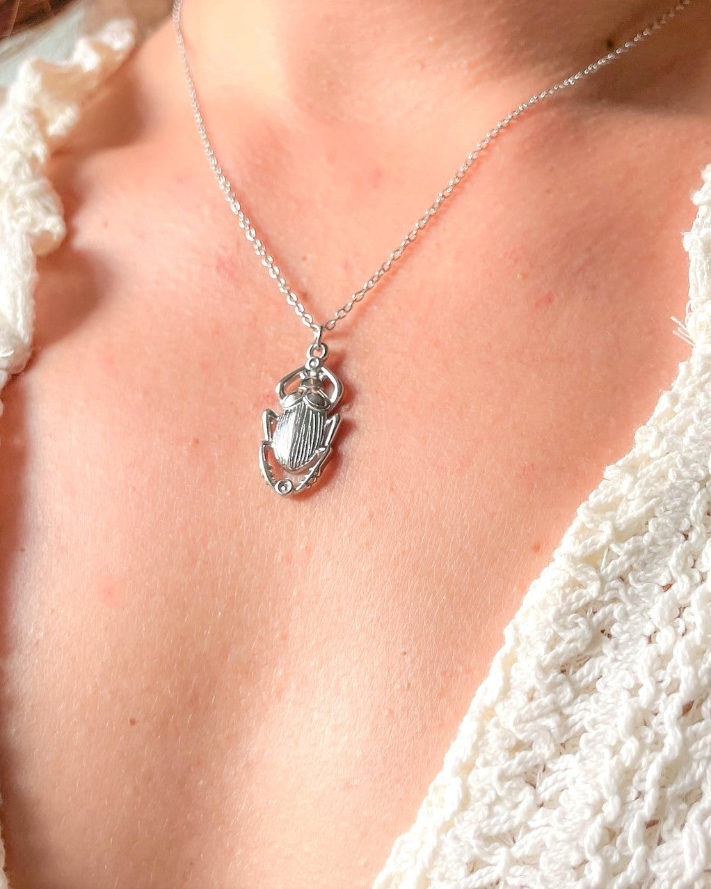 Collier Scarabée argent