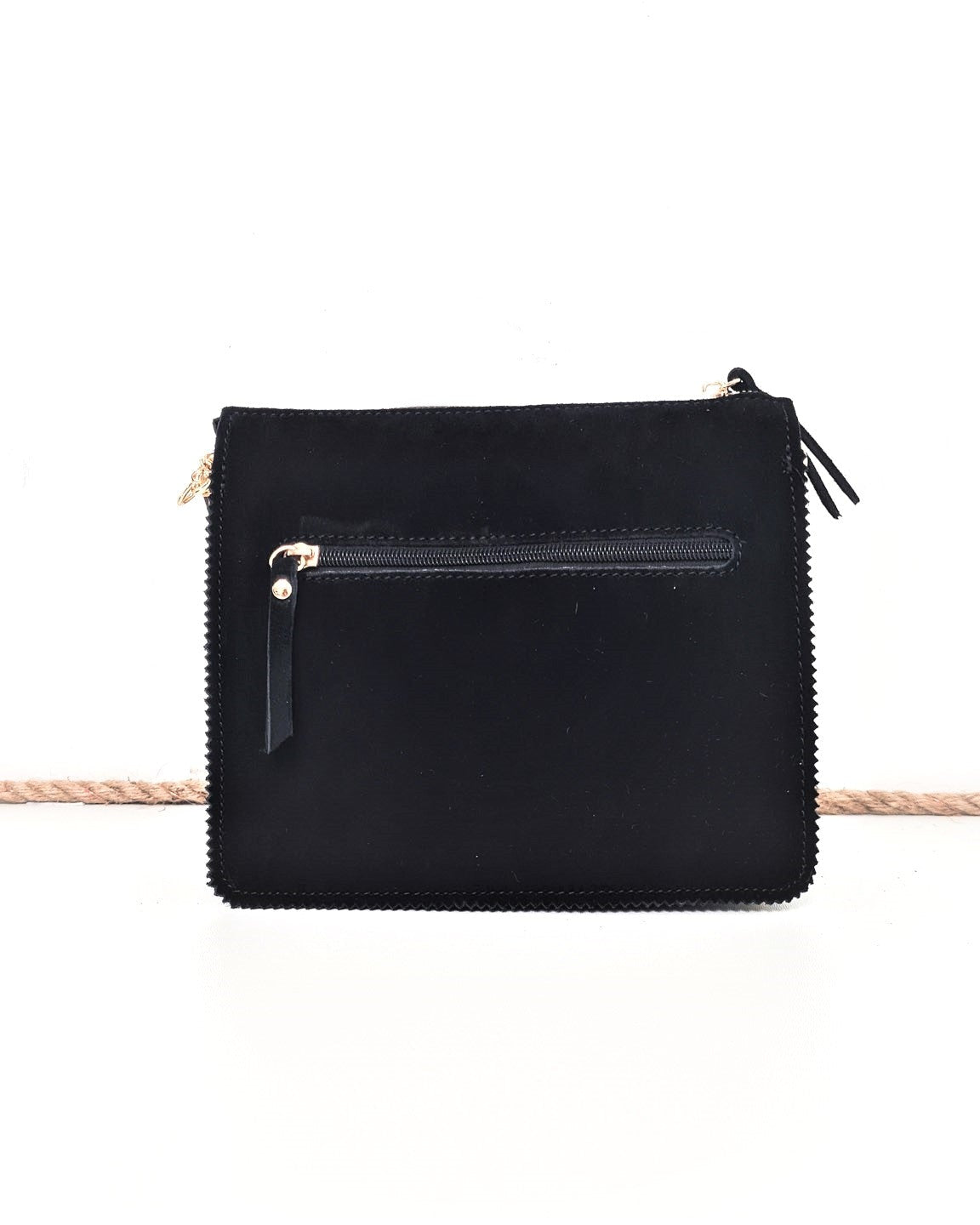 Sac Zoé noir en cuir