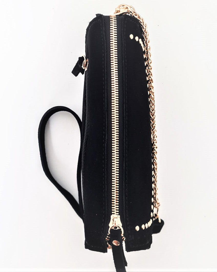 Sac Zoé noir en cuir