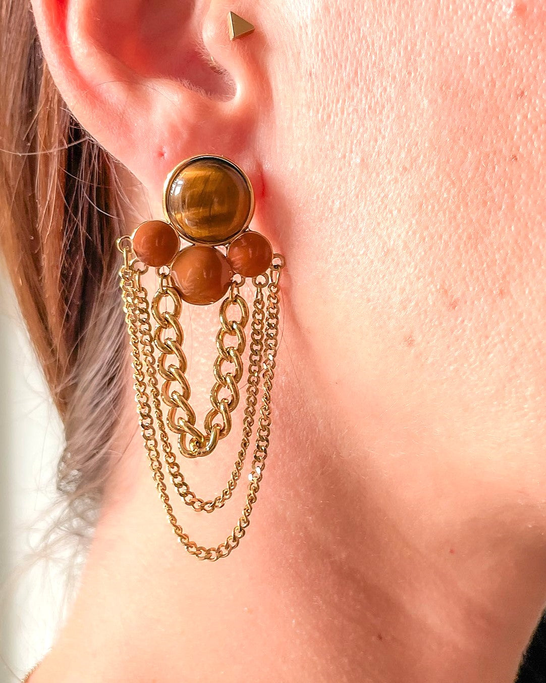 Boucles d'oreilles Ambre