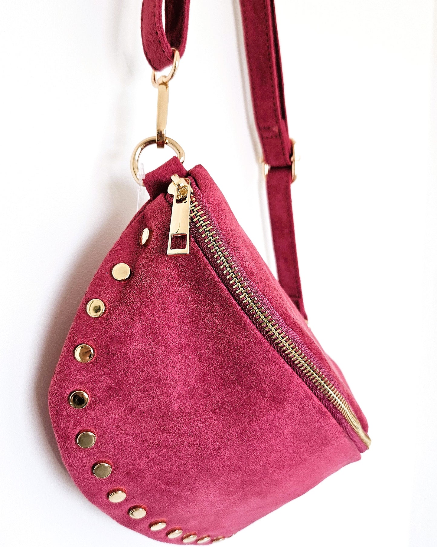 Sac banane Stella cloutée rose