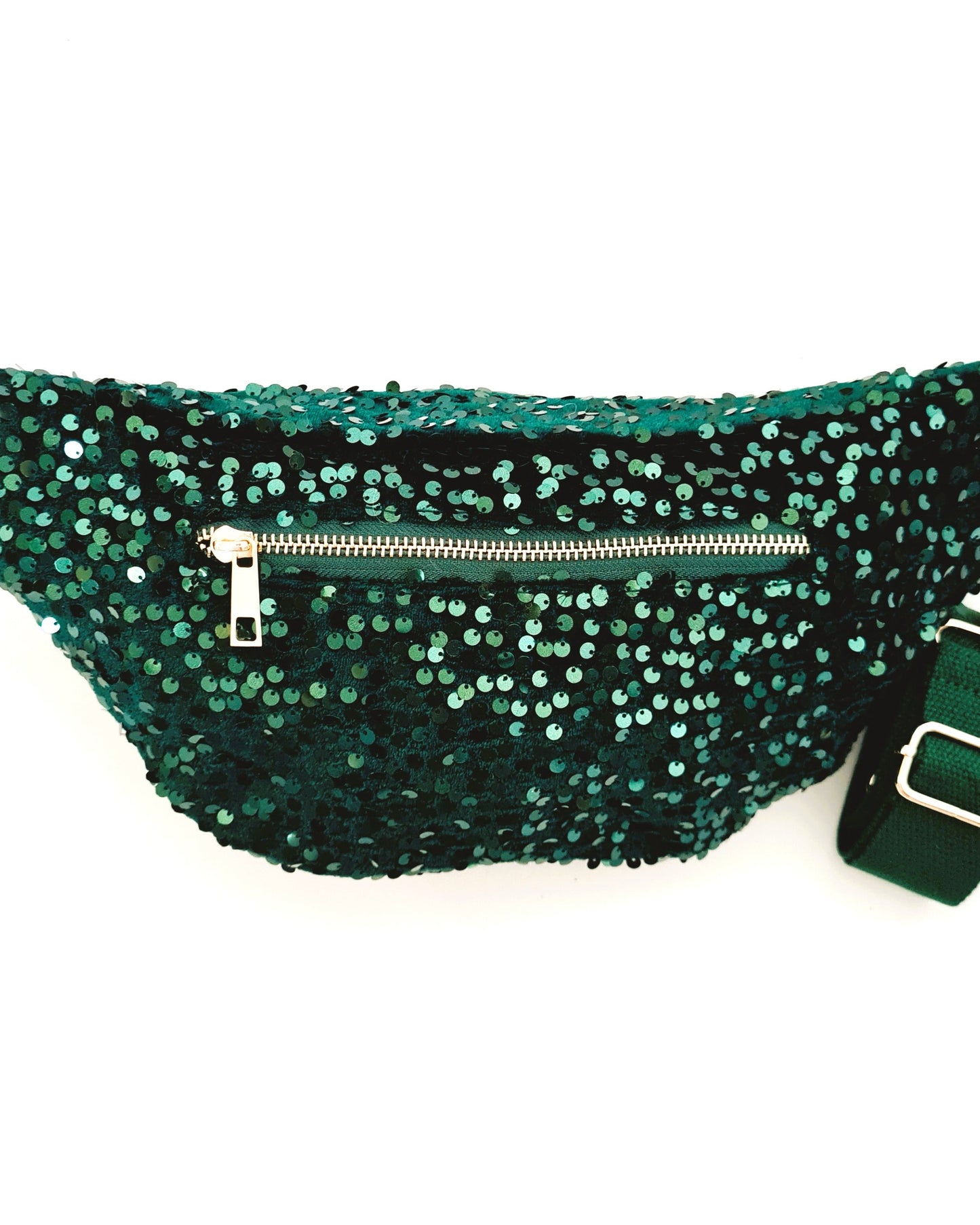 Sac banane sequins vert