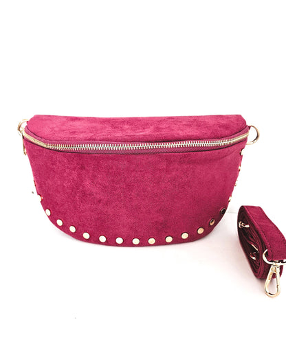Sac banane Stella cloutée rose