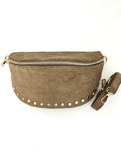 Sac banane Stella clouté kaki
