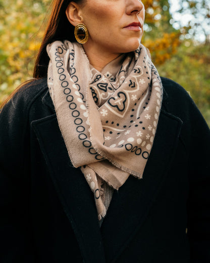 Echarpe Bandana taupe