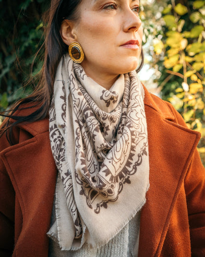 Echarpe Bandana beige