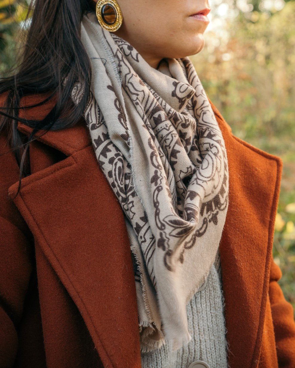 Echarpe Bandana beige