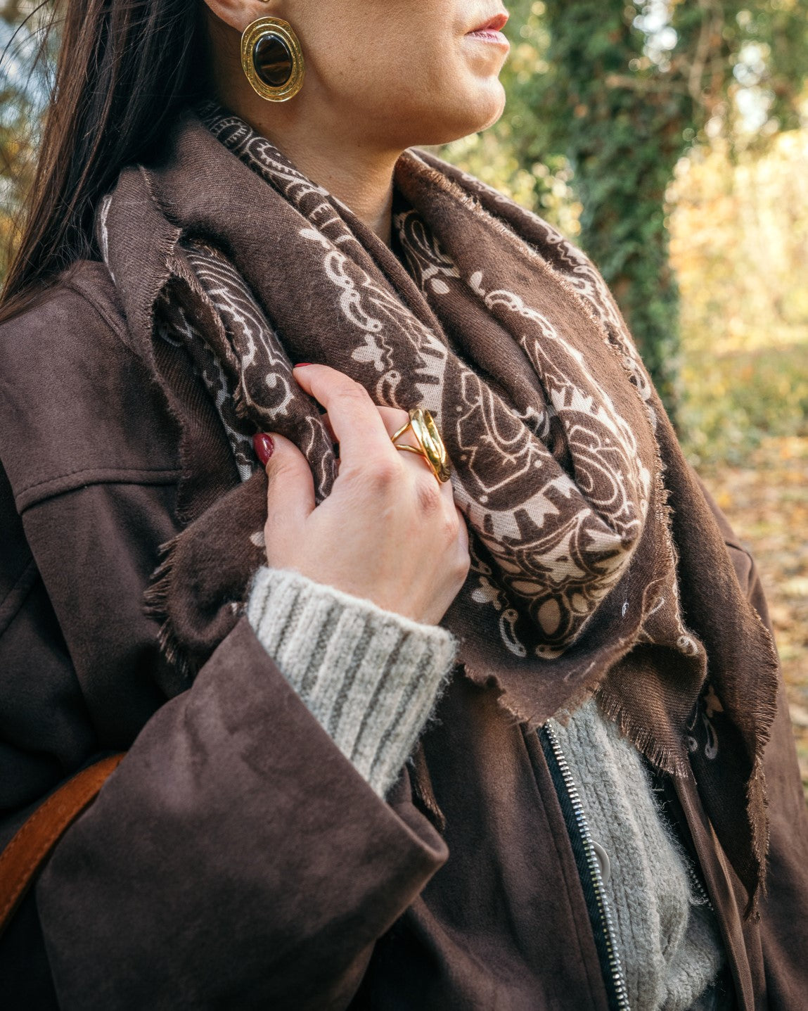Echarpe Bandana chocolat