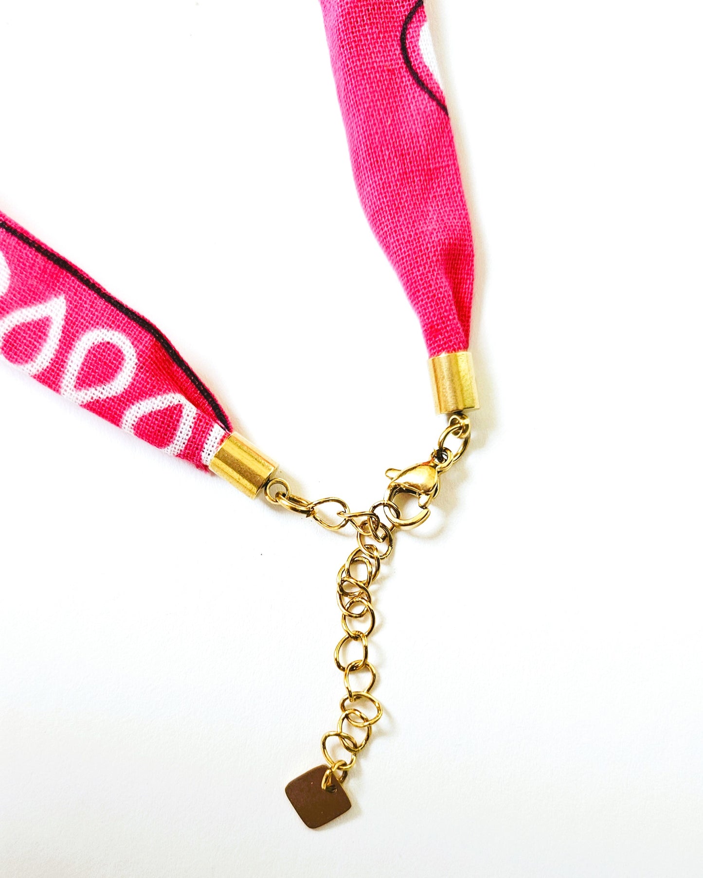 Collier Bandana rose