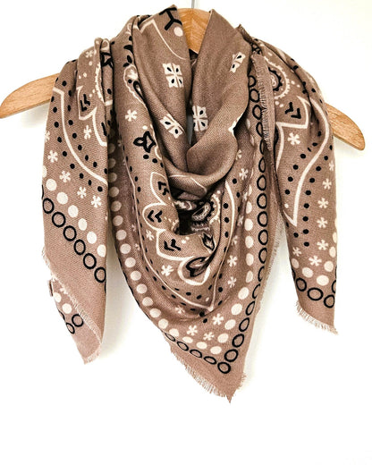 Echarpe Bandana taupe