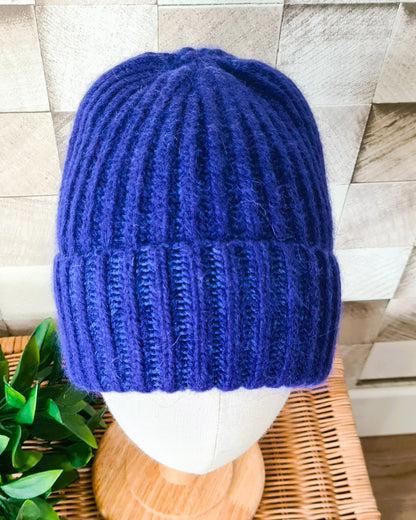 Bonnet Angora bleu