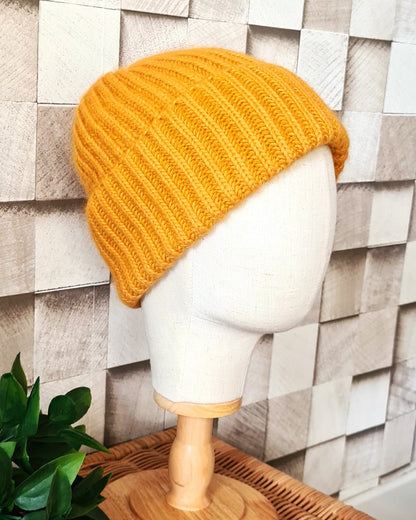 Bonnet Angora jaune