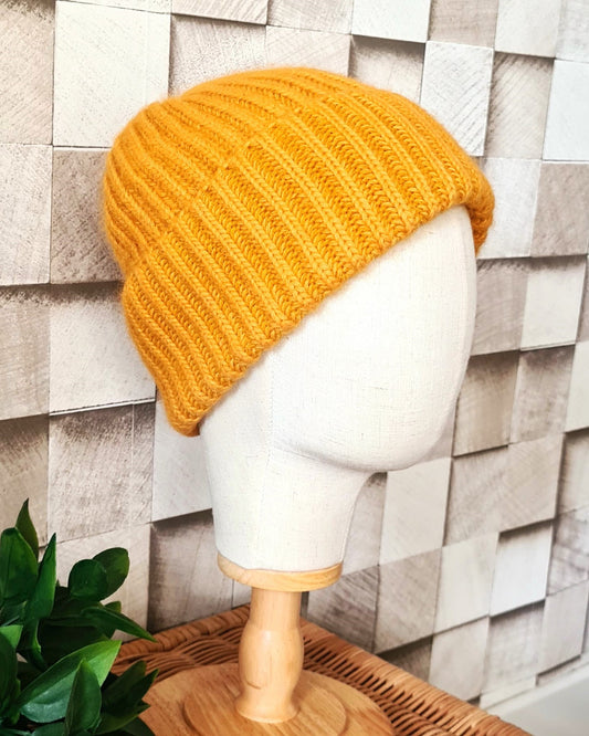 Bonnet Angora jaune