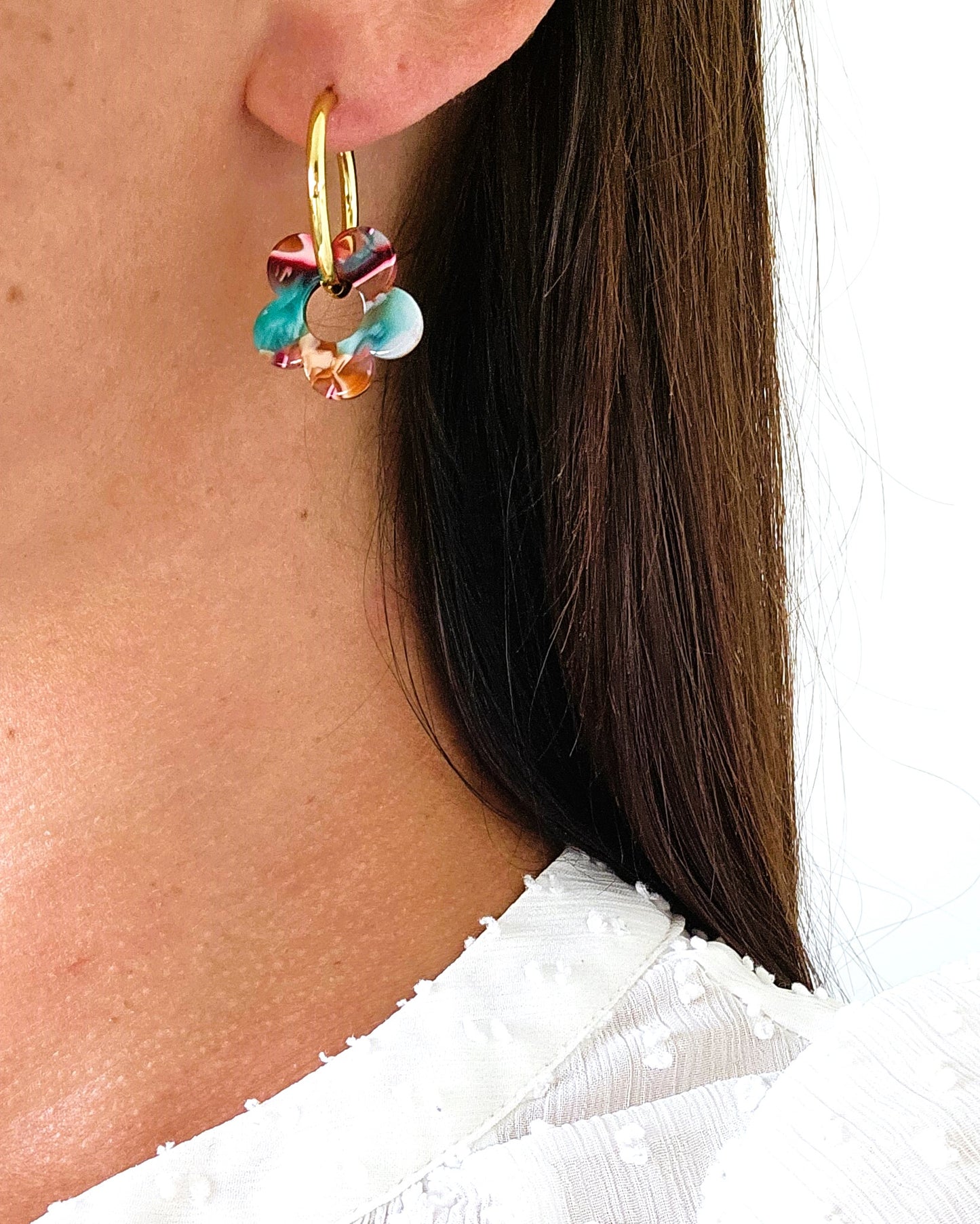 Boucles d'oreilles bloom - petites fleurs et créoles