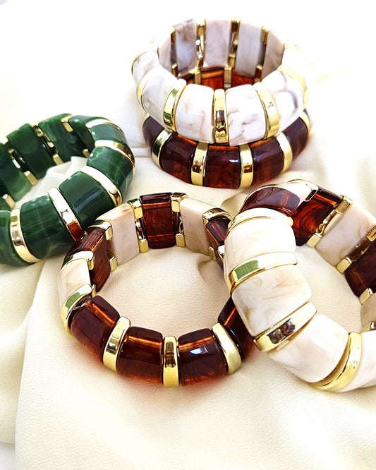 bracelet en perles différents coloris