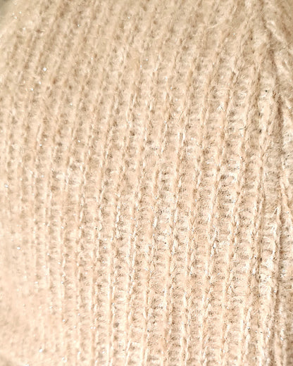 Casquette côtelée effet laine