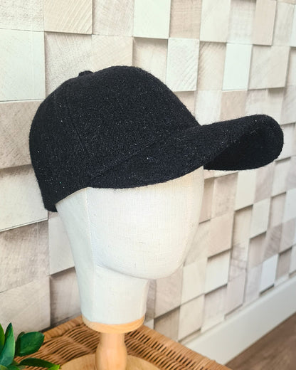 Casquette côtelée effet laine