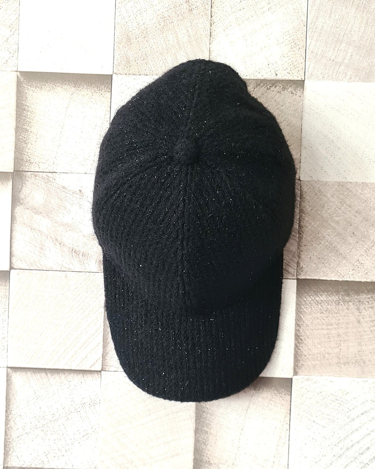 Casquette côtelée effet laine