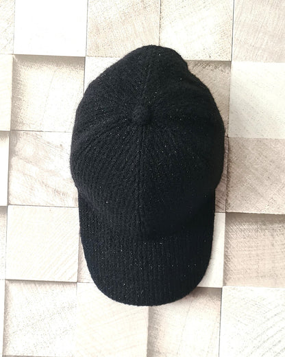 Casquette côtelée effet laine