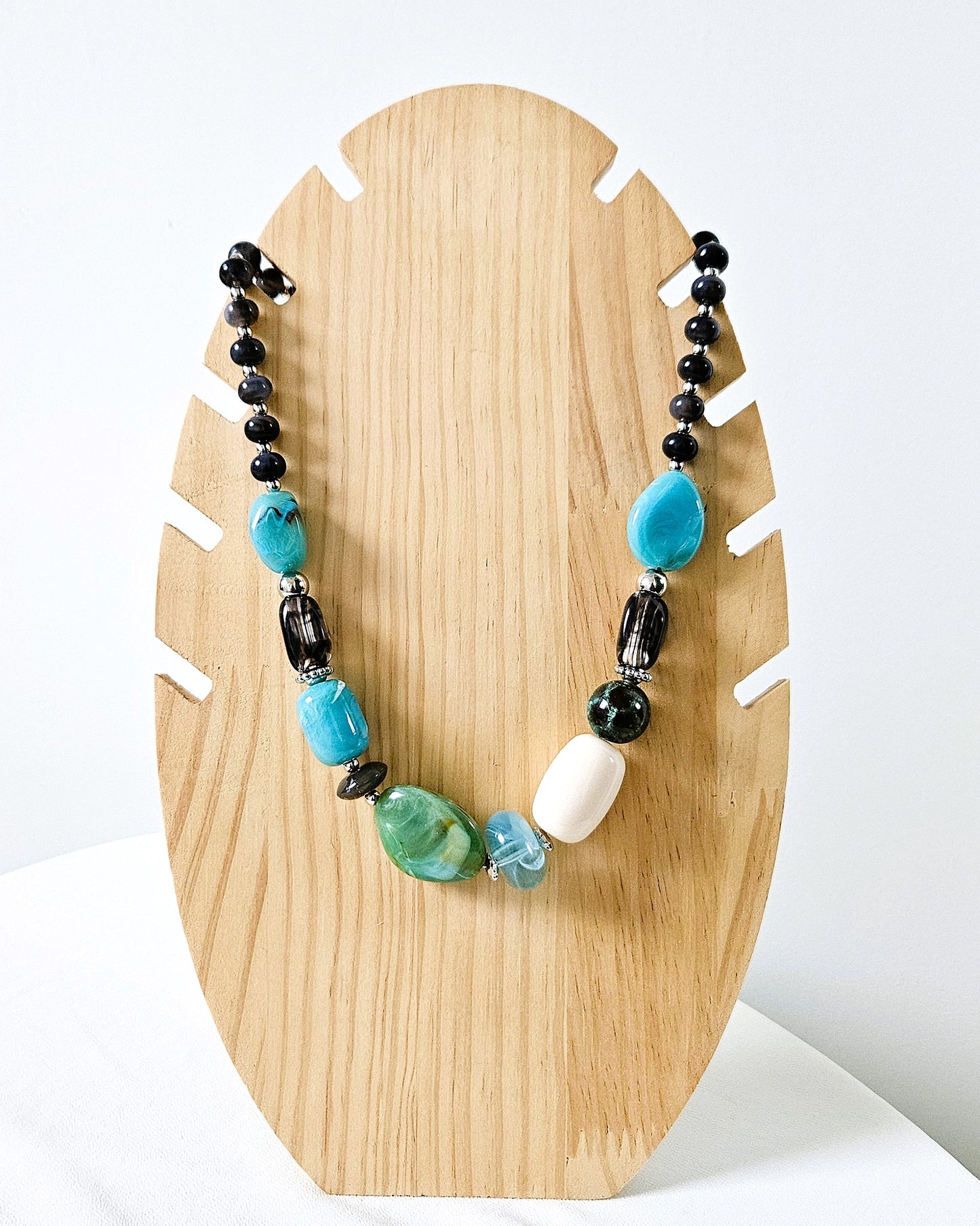 Collier océan en perles - création bahia