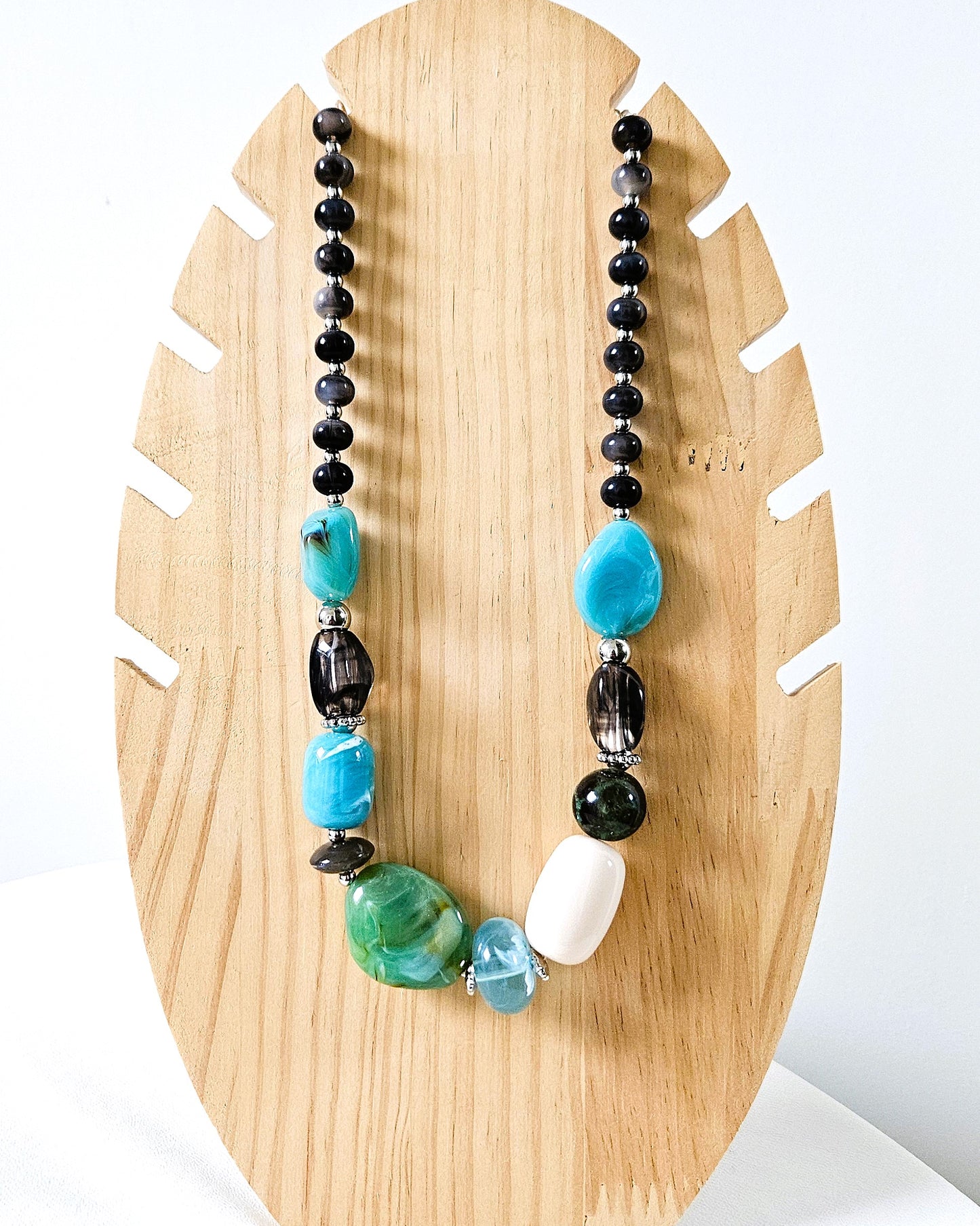 Collier océan en perles - création bahia