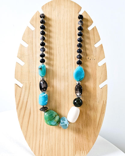Collier océan en perles - création bahia