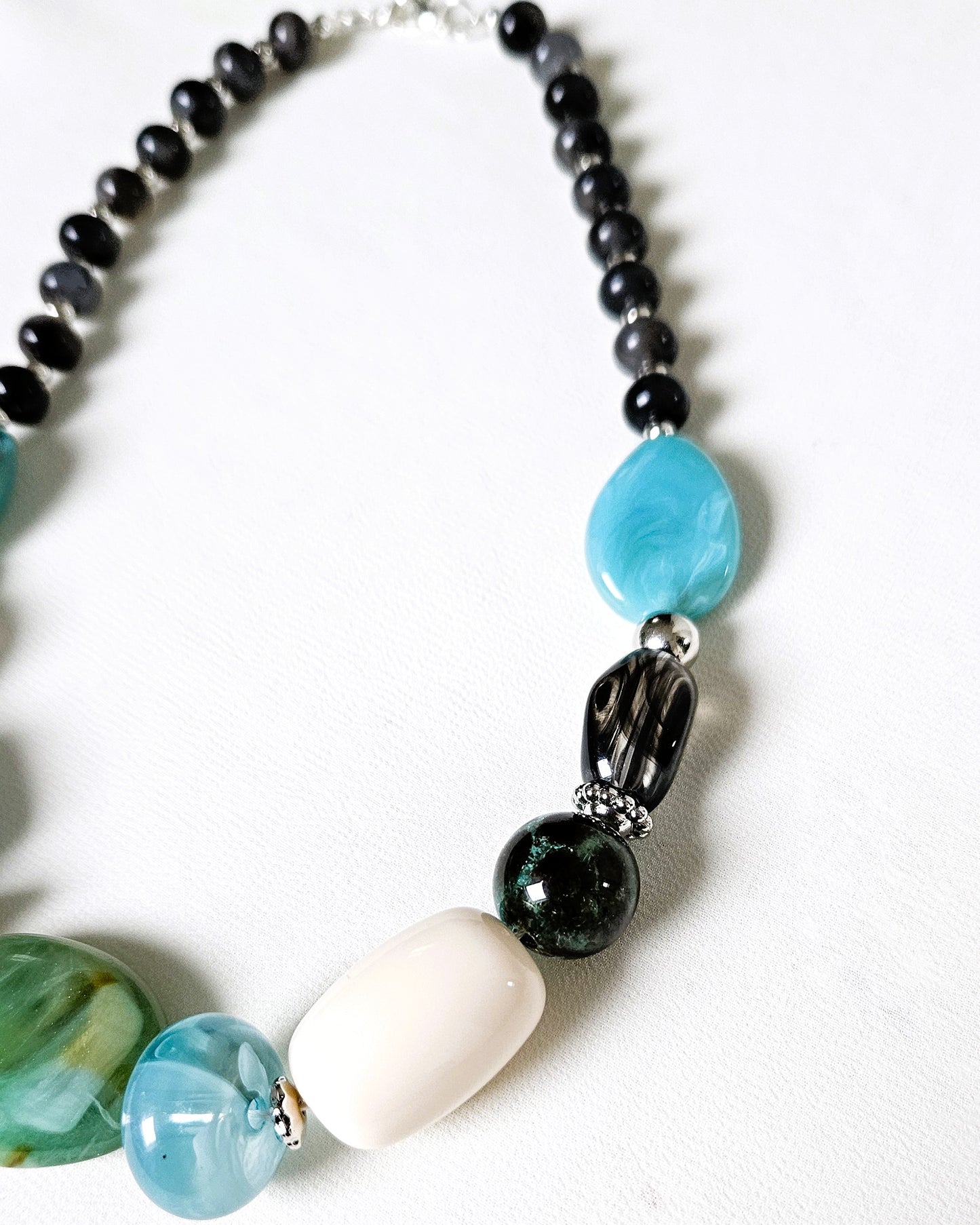 Collier océan en perles - création bahia