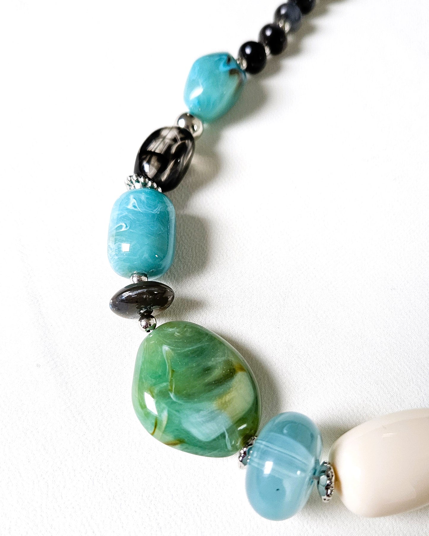 Collier océan en perles - création bahia