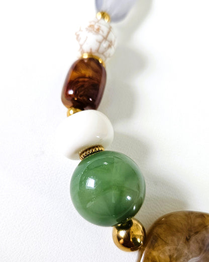 Collier Ornella en perles asymétriques - création bahia