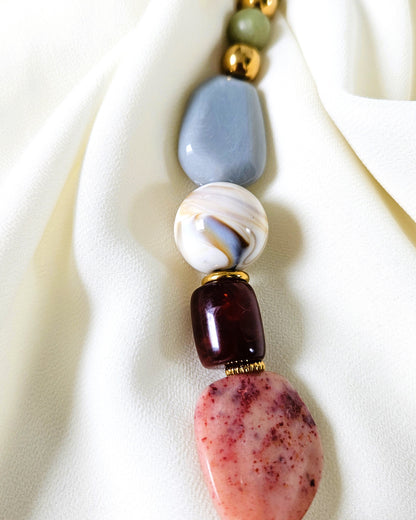 Collier Ornella en perles asymétriques - création bahia