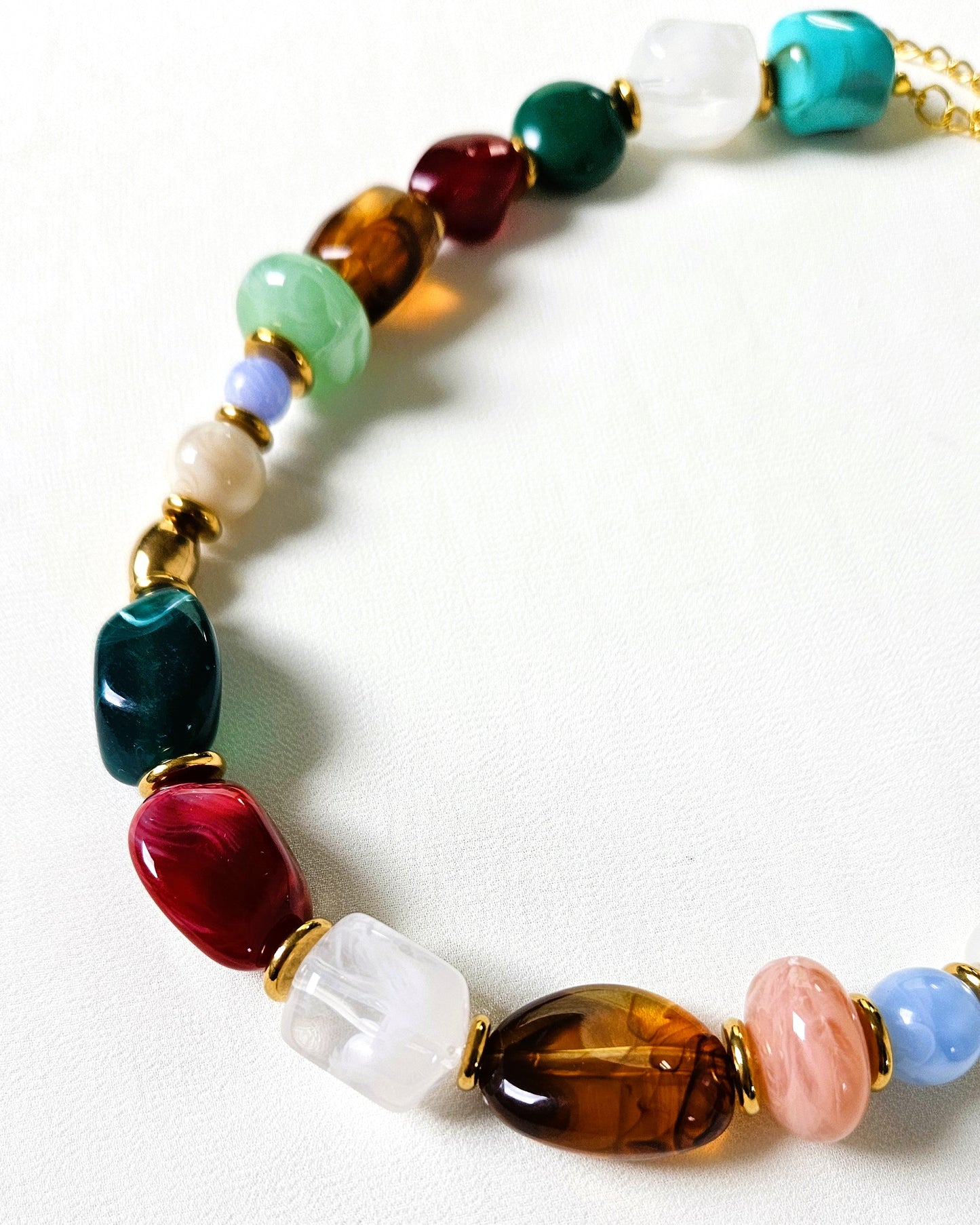 Collier Rosalia en perles multicolores - création bahia