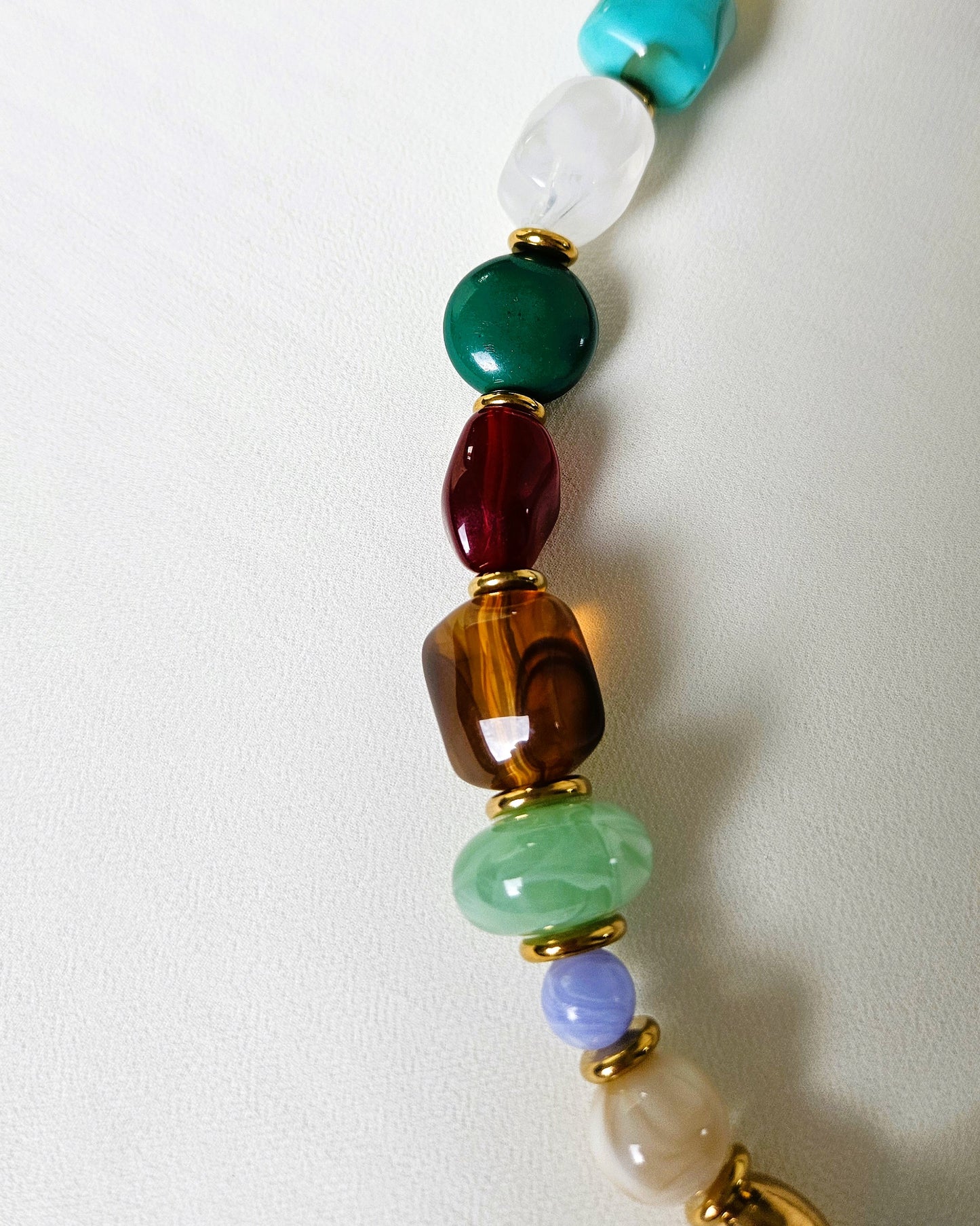 Collier Rosalia en perles multicolores - création bahia