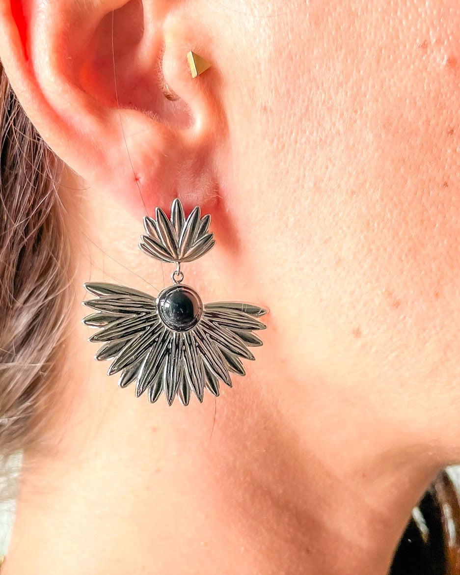 Boucles d'oreilles Daphné argent