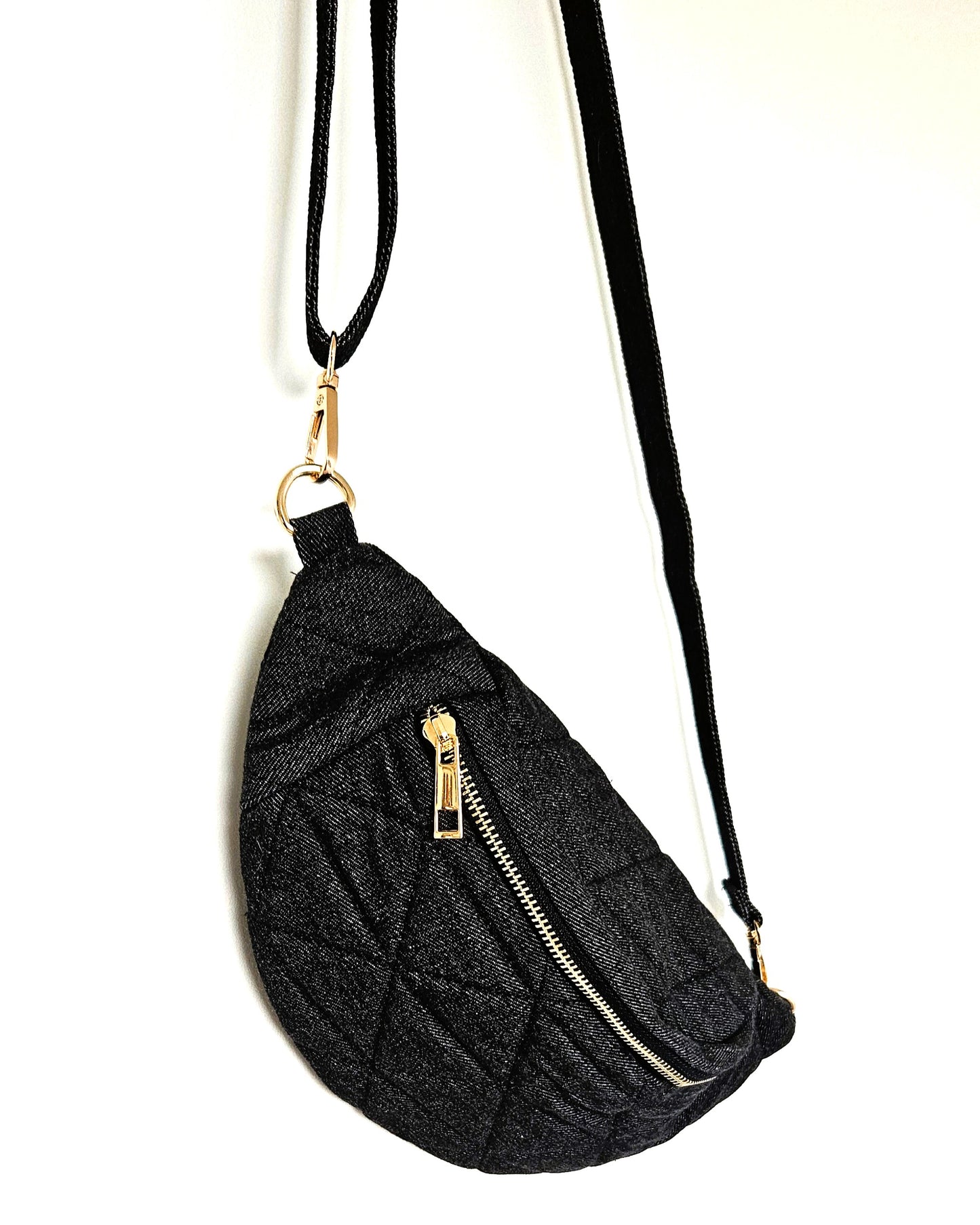 Sac banane Denim matelassé