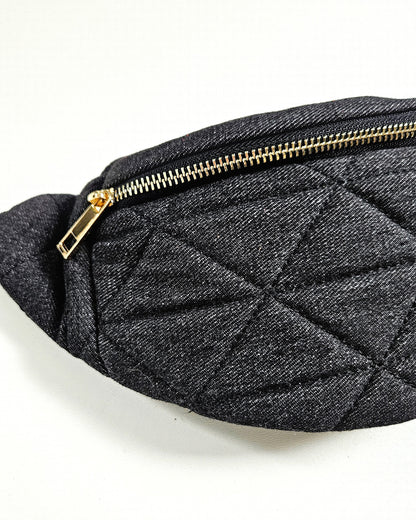 Sac banane Denim matelassé