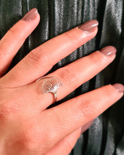 Bague Ginkgo argent