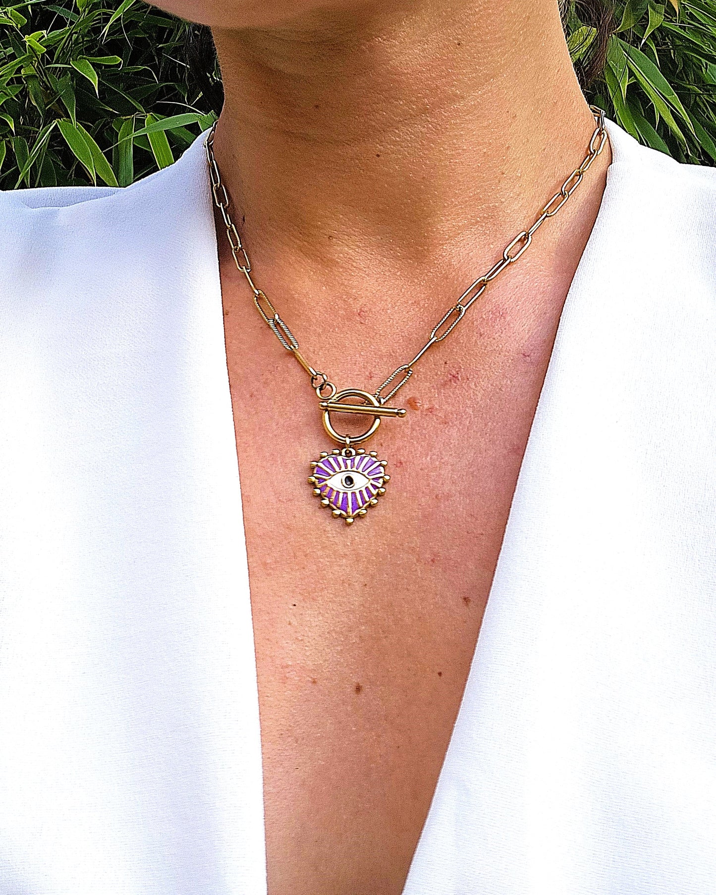Collier Grigri violet