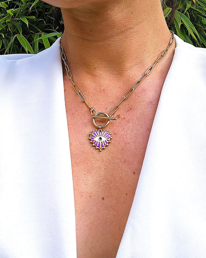 Collier Grigri violet