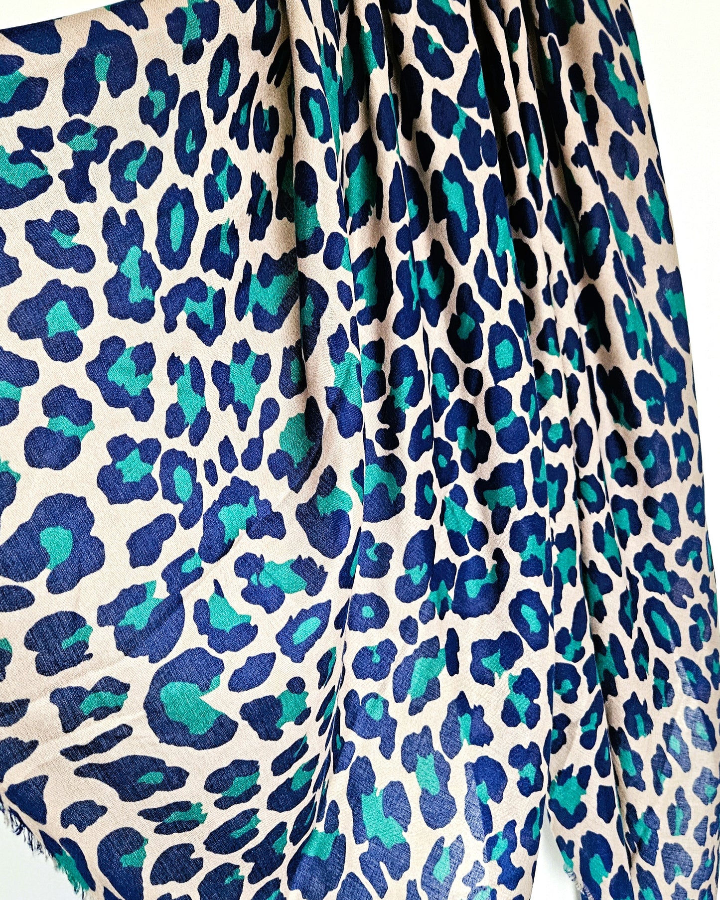 Foulard Léo vert et bleu