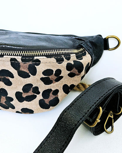 Sac banane Léo noir irisé