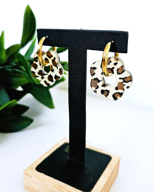 Boucles d'oreilles Lola léopard